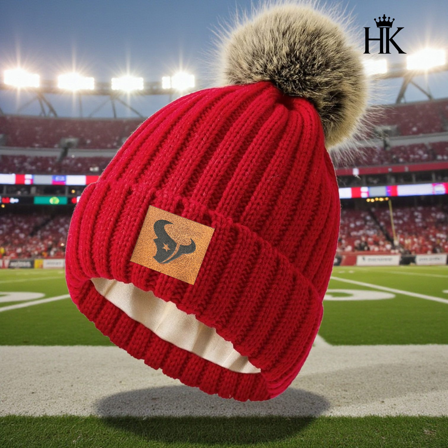 Satin-Lined Customizable Beanie