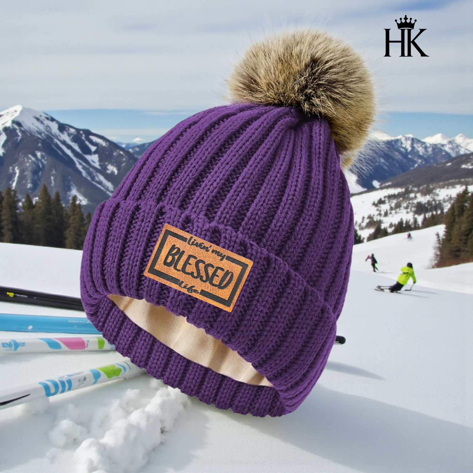 Satin-Lined Customizable Beanie