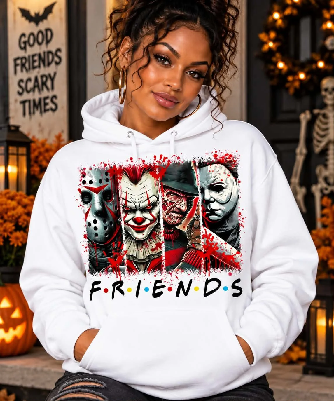 Iconic Halloween Horror Characters Hoodie