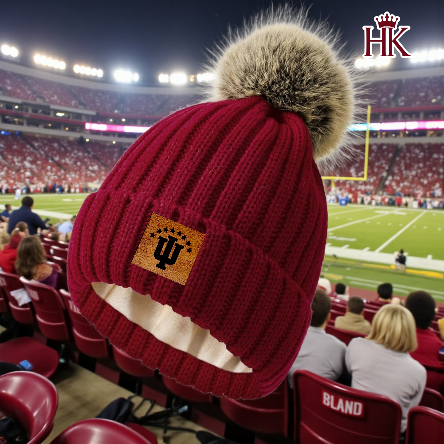 Satin-Lined Customizable Beanie