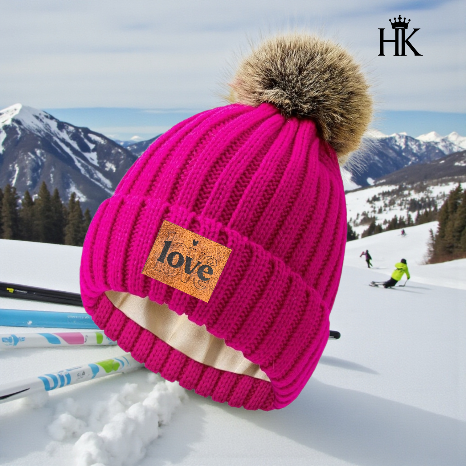Satin-Lined Customizable Beanie