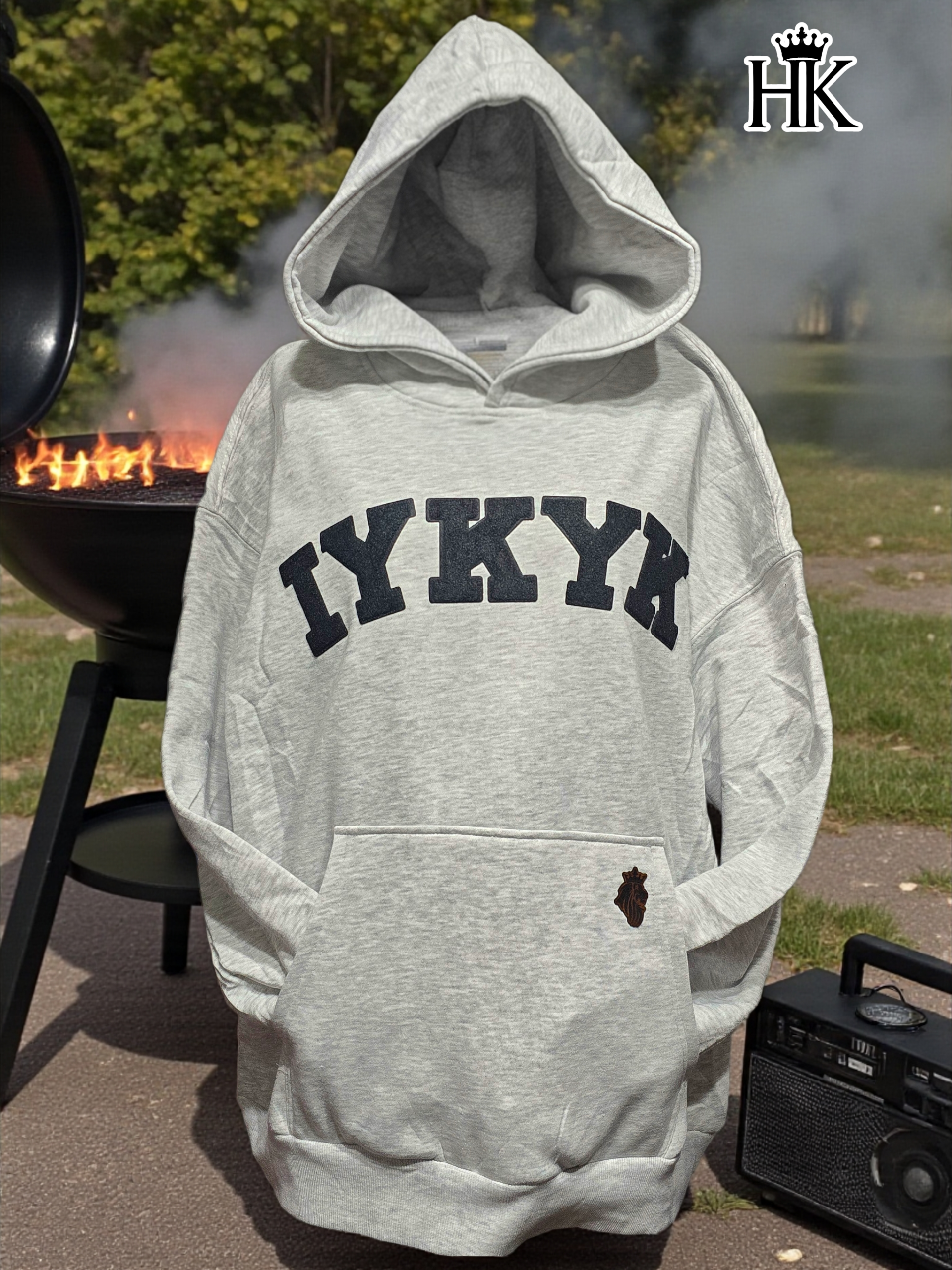 Oversized Hoodie with Customizable Chenille Patches