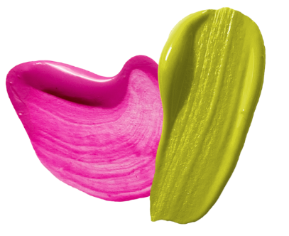 Close-up of a pink tulip petal and a green leaf.