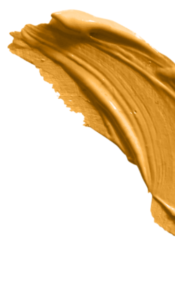 Close-up of a swirl of yellow paint