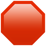Red octagonal stop sign