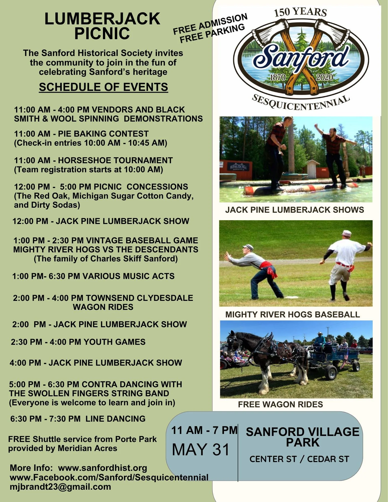 Sesquicentennial Lumberjack Picnic