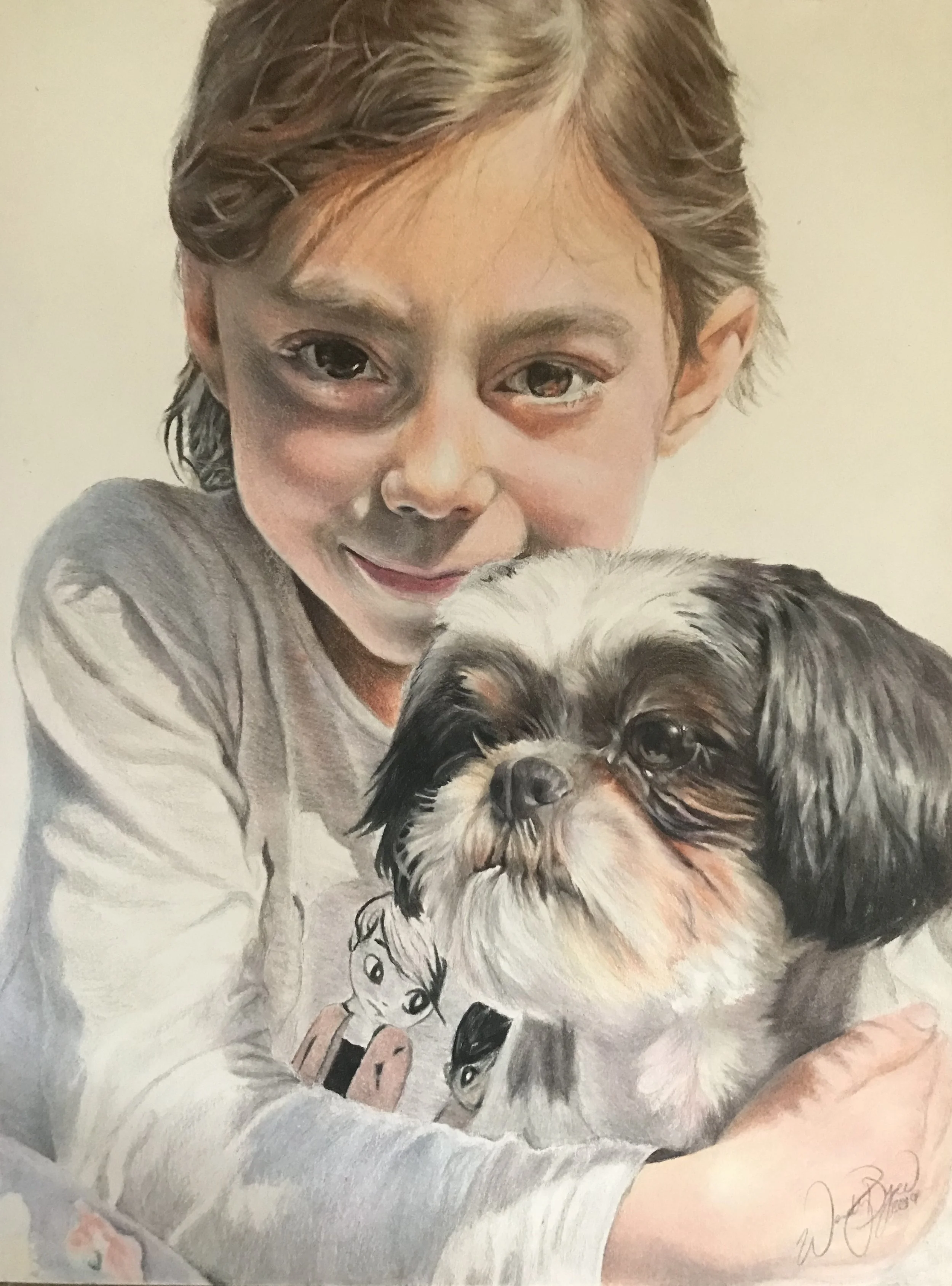 little-girl-with-dog-drawing-pet-and-human-portrait-colored-pencil-drawing-wendy-dyer.JPEG