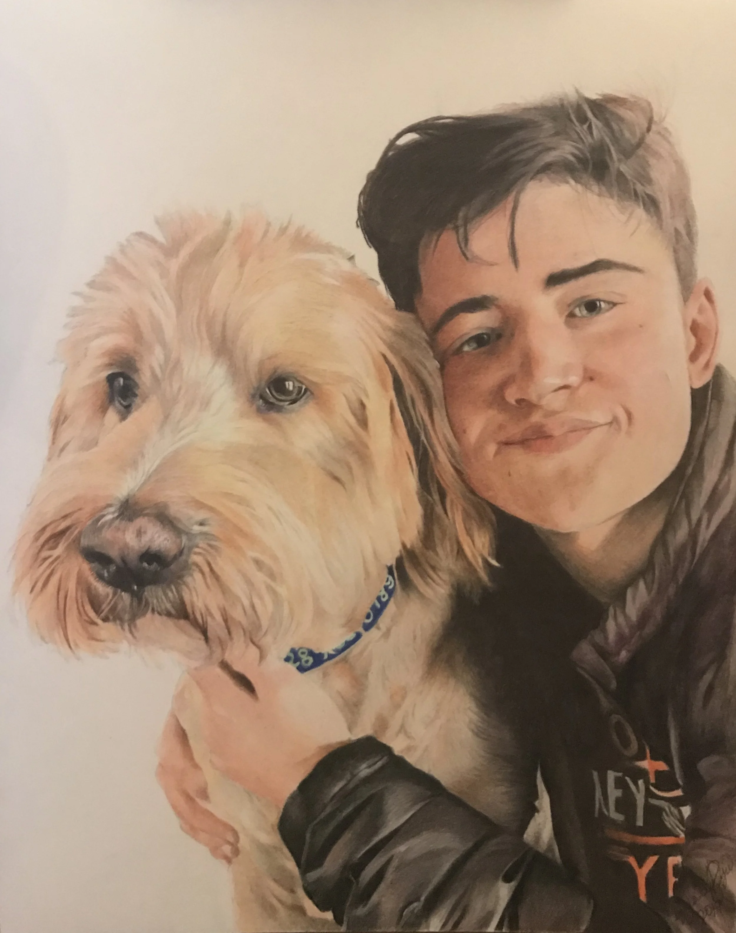 golden-doodle-drawing-pet-portrait-photorealism-boy-colored-pencil-art-wendy-dyer.JPEG