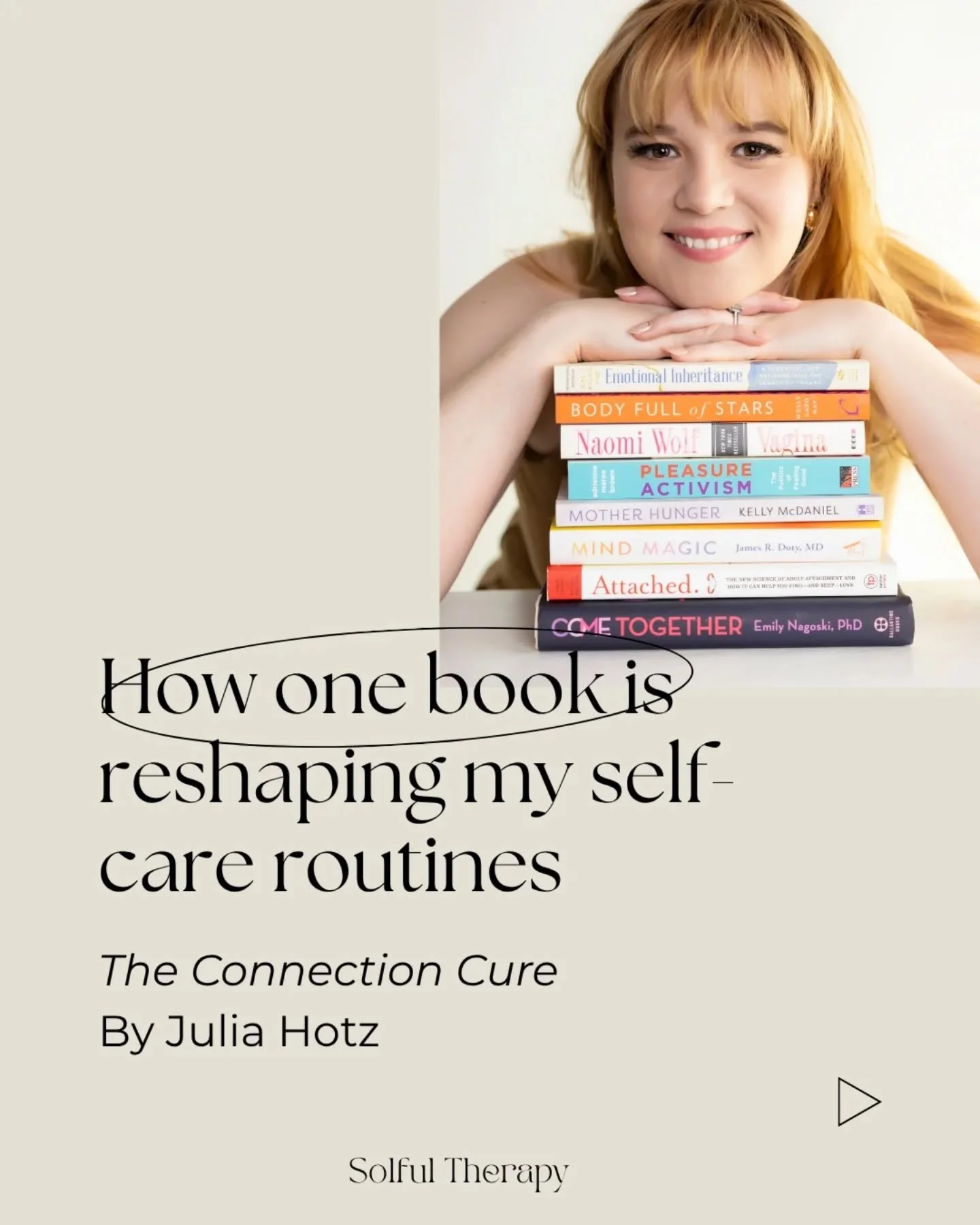 The connection Cure by @hotzthoughts is the book that I can NOT stop talking about! The book explores social prescriptions prescribed by medical providers as a way to support physical health, but as a therapist I also love these prescriptions as thin