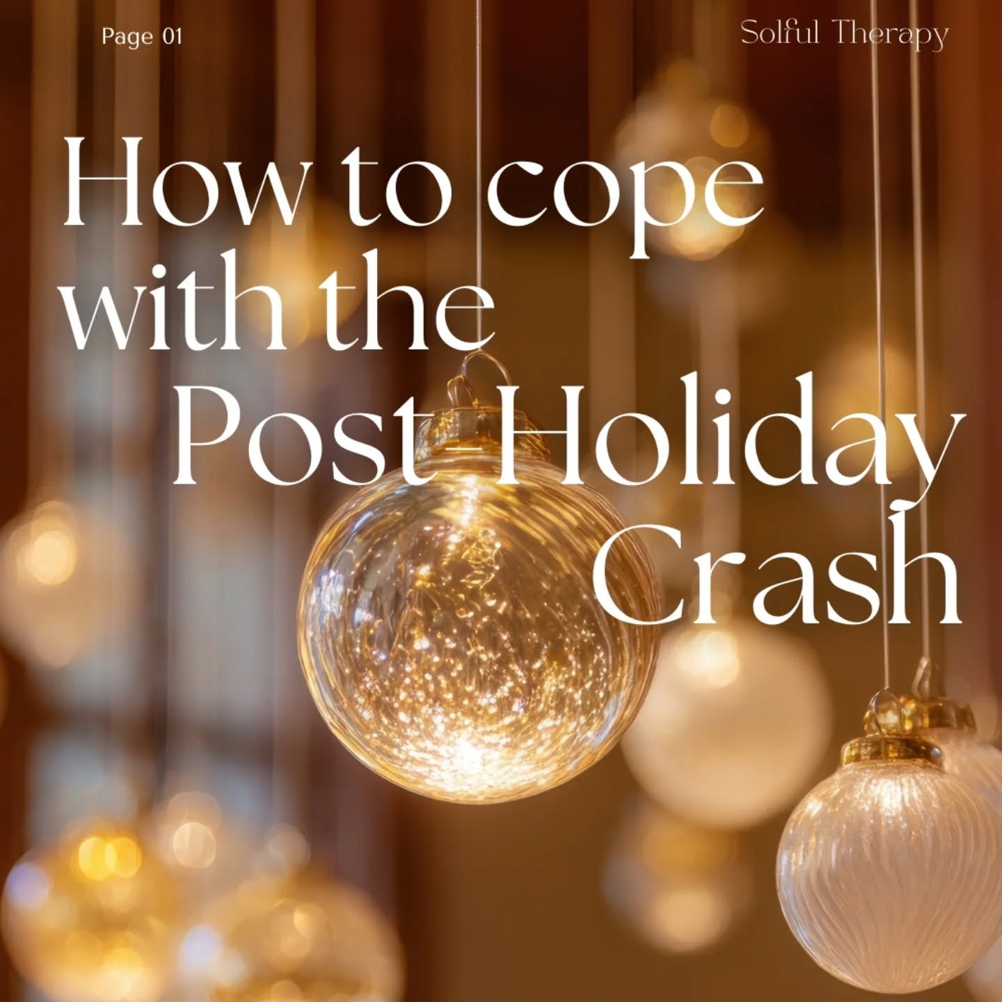 It's that time of year when the holidays are officially over and we're back to our regular routine. It's common to feel a little bit of a mood crash or have a hard time coming back to "regular" life. Here are a few times to help that transi