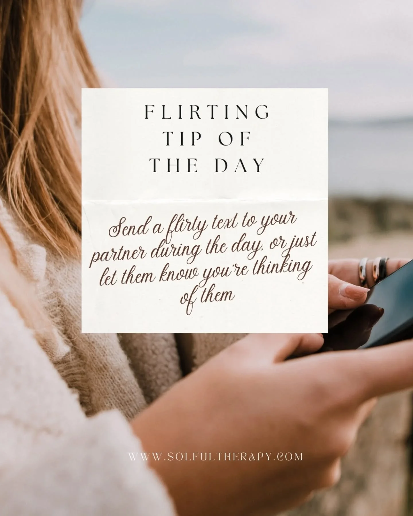 It feels good to know that our partner is thinking of us throughout the day, so why not send a little reminder? A quick "thinking of you" or "I love you" might just turn even a busy day into one with a little more connection. 
If 