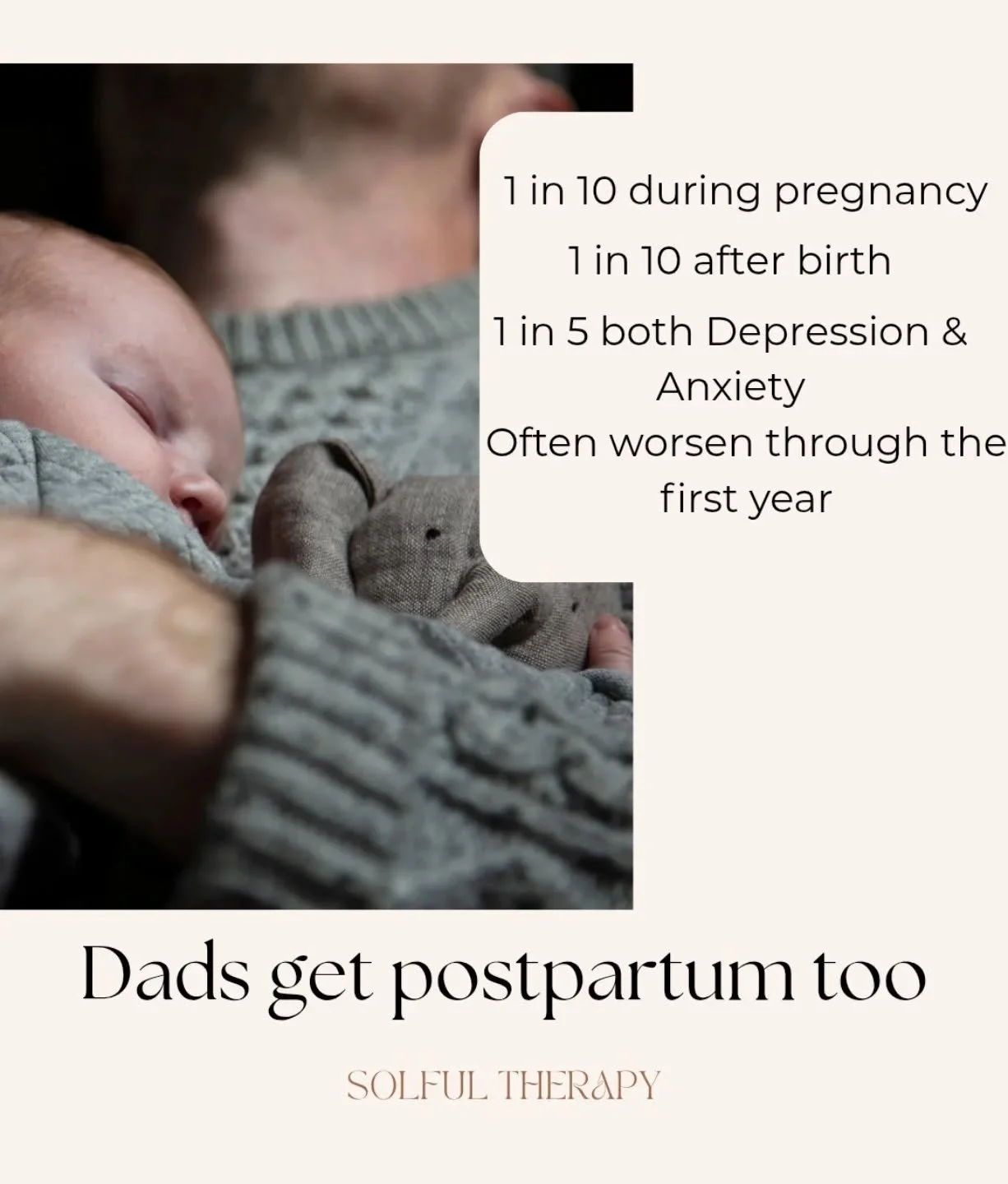 Did you know that dads &amp; non-birthing parents can also experience postpartum depression &amp; anxiety? There are so many reasons for this &amp; it's not something that people often realize.
This is why I really emphasize supporting couples &amp; 