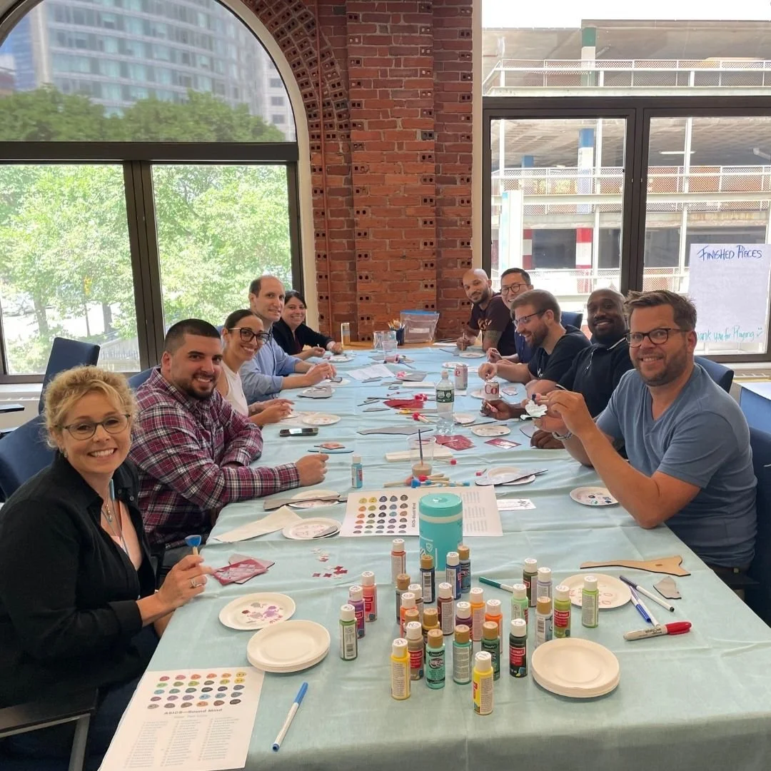 corporate group painting