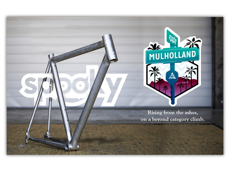 Spooky Mulholland road bike. Named after the one and only Mulholland highway in Los Angeles, which served as inspiration for David Lynch's film of the same name.