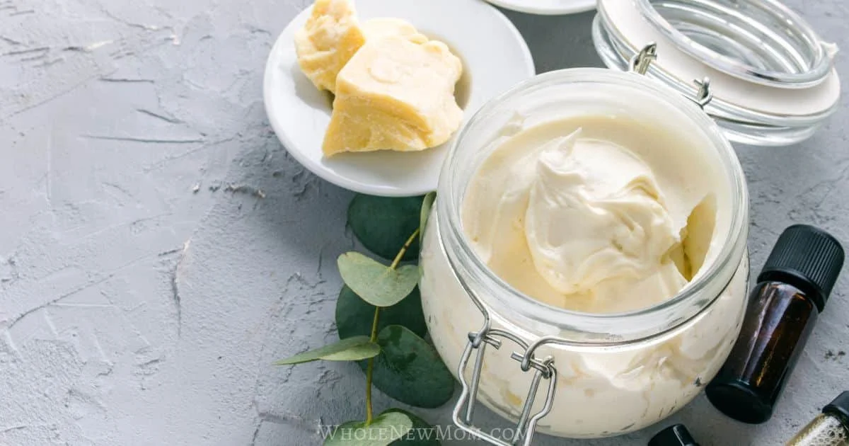 Raw shea butter and shea butter lotion for skincare and hair care