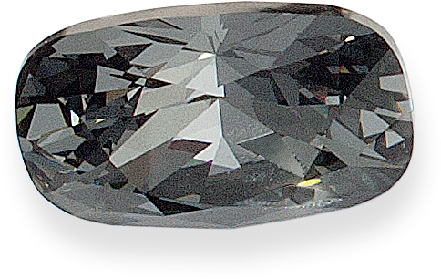 A close-up of a cut and polished diamond oval gemstone with facets reflecting light.