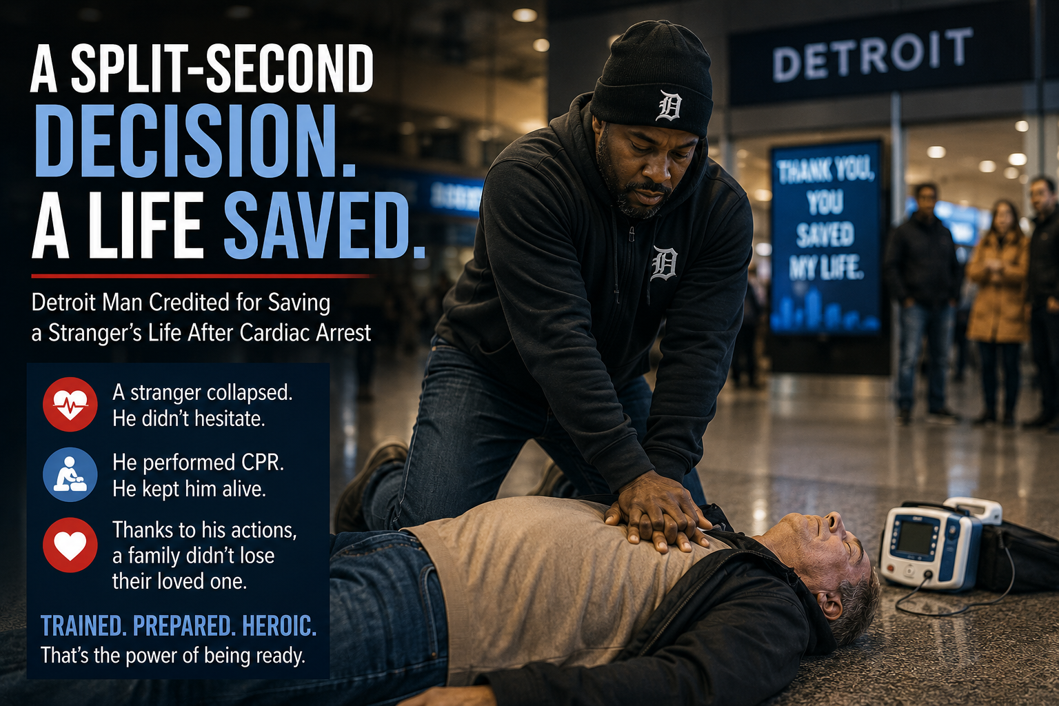 When Seconds Matter: Detroit Security Guard Saves Stranger’s Life With CPR