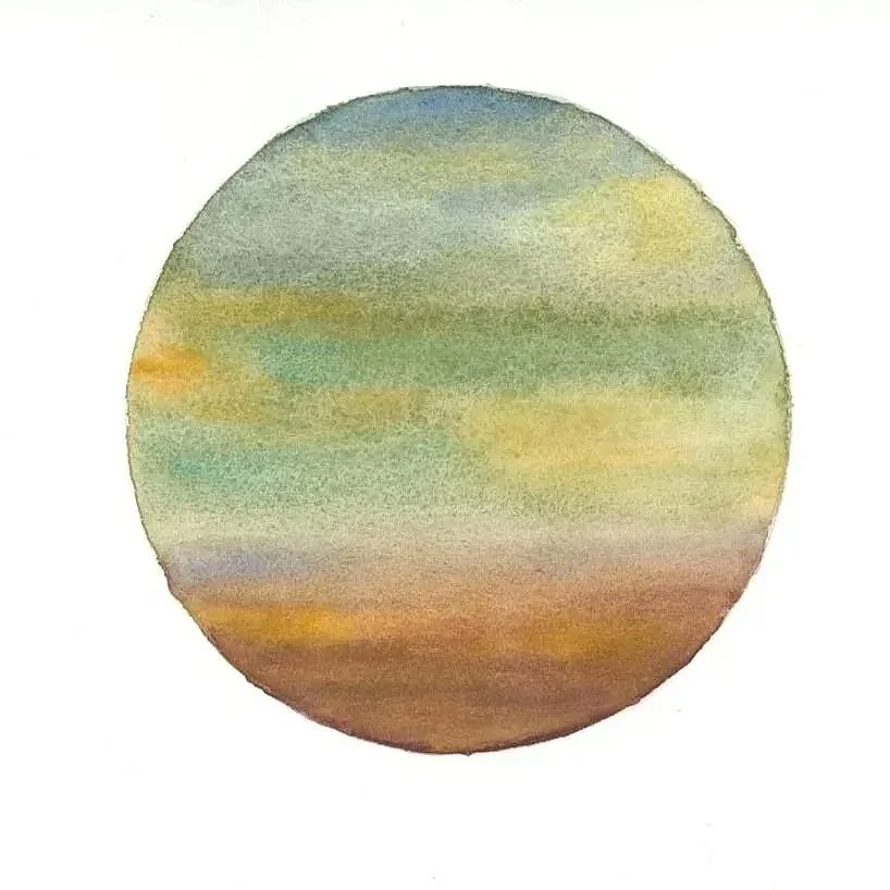 Death Valley, I - Watercolor on paper, 2026 - 8x8" - $600