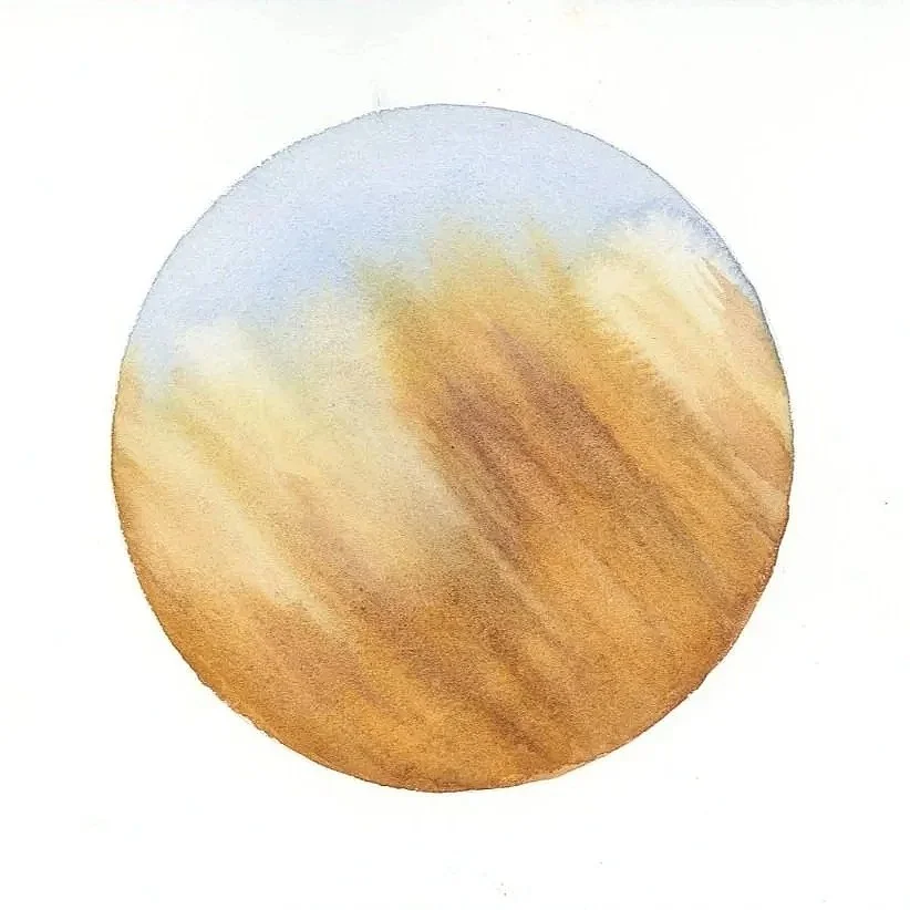 Death Valley, II - Watercolor on paper, 2026 - 8x8" - $600