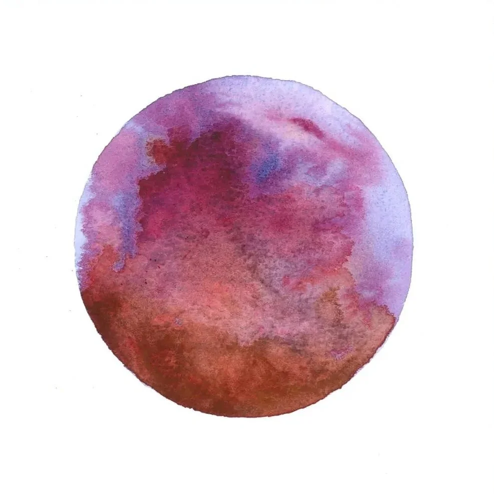 Death Valley, VI - Watercolor on paper, 2026 - 8x8" - $600