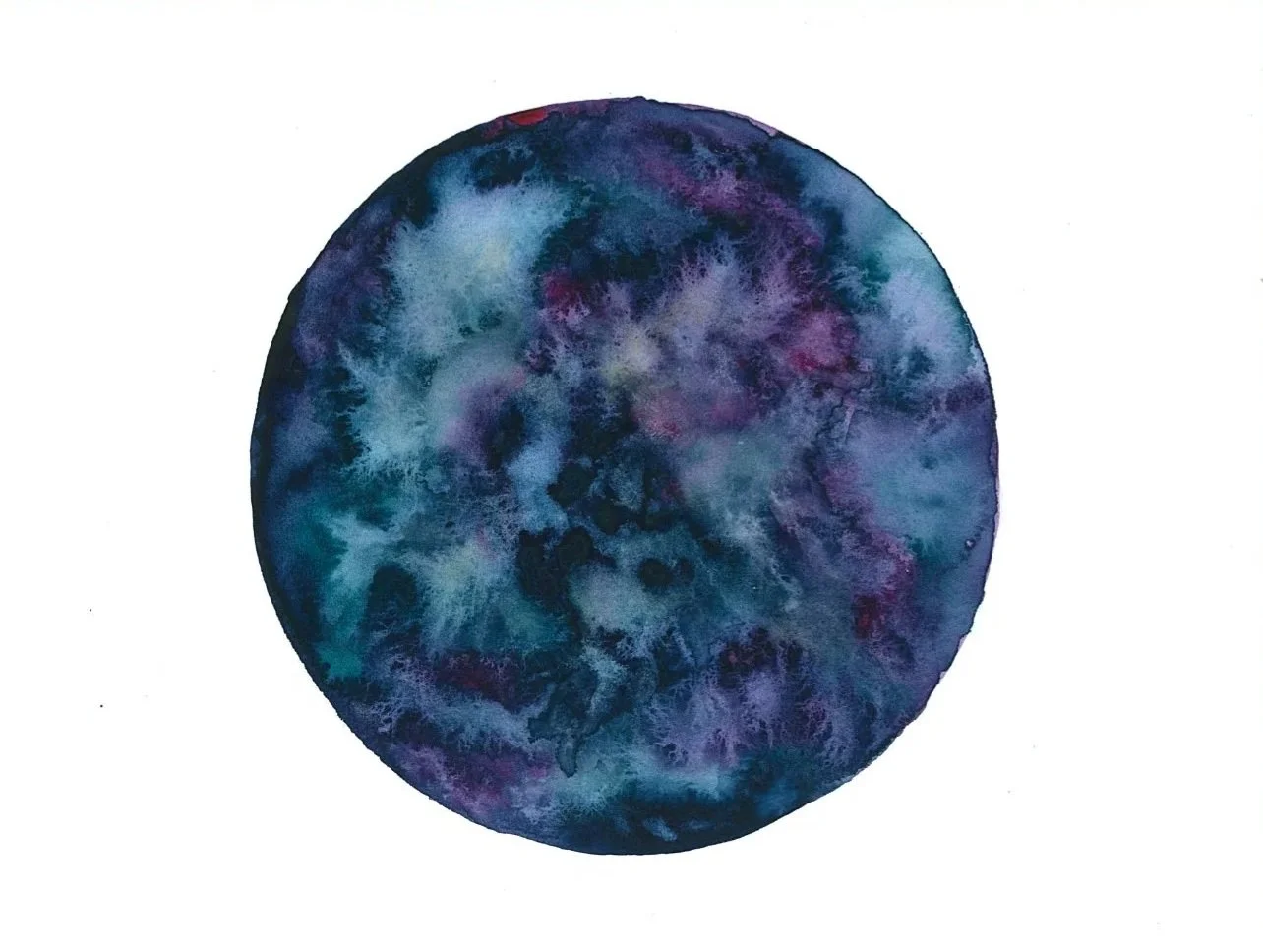 Countercurrents: The Pacific, VII - Watercolor on paper, 2026 - 9x9" - $750