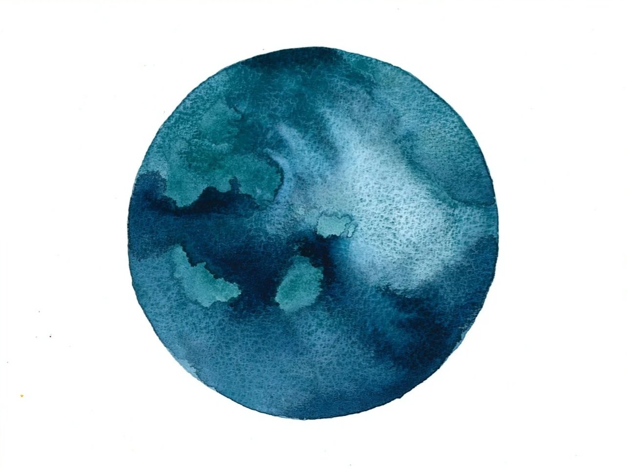 Countercurrents: The Pacific, VII - Watercolor on paper, 2026 - 9x9" - $750