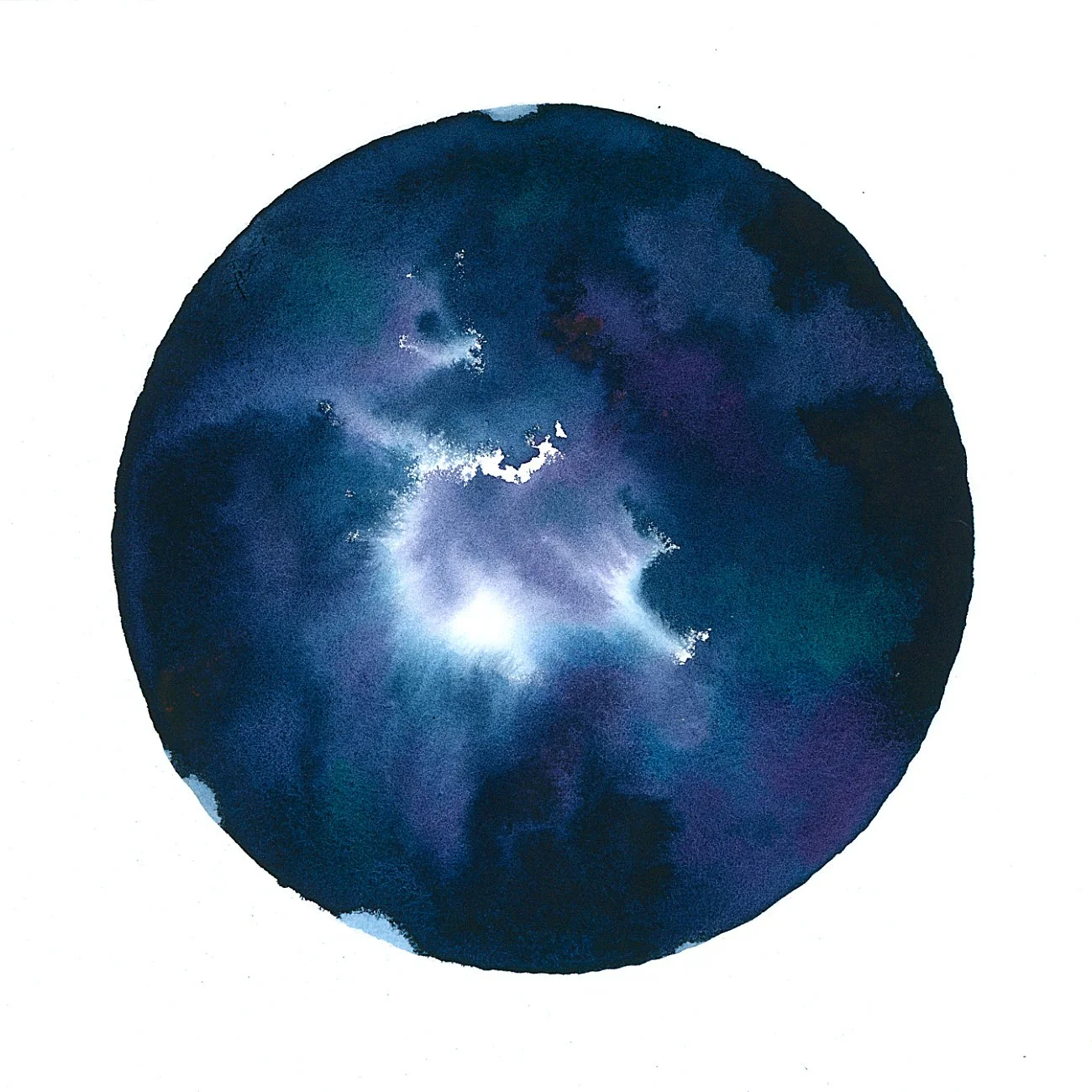 Rifts: Primordial, I - Watercolor on paper, 2026 - 9x9" - $750