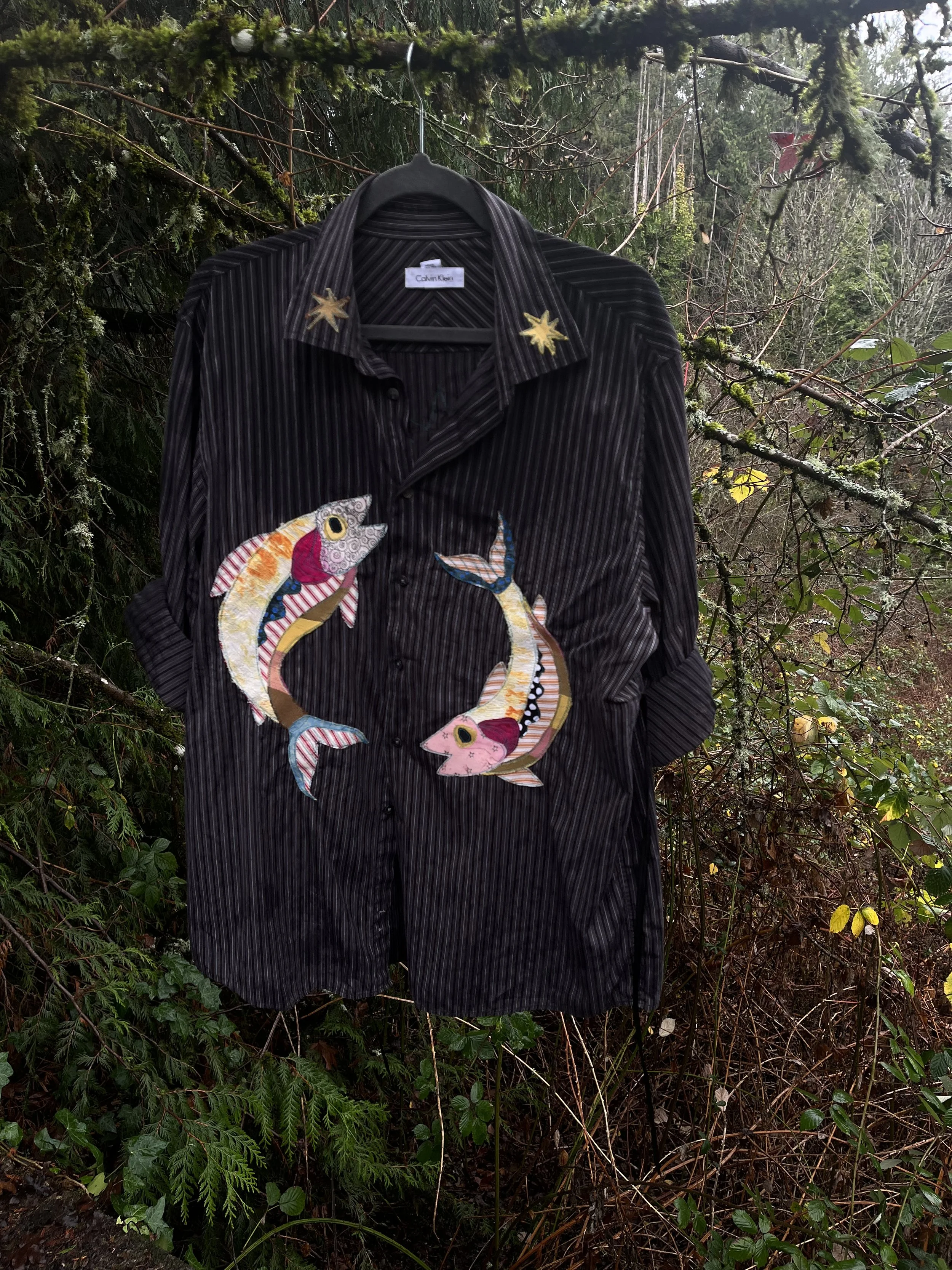 Fish Shirt - Applique Button-up