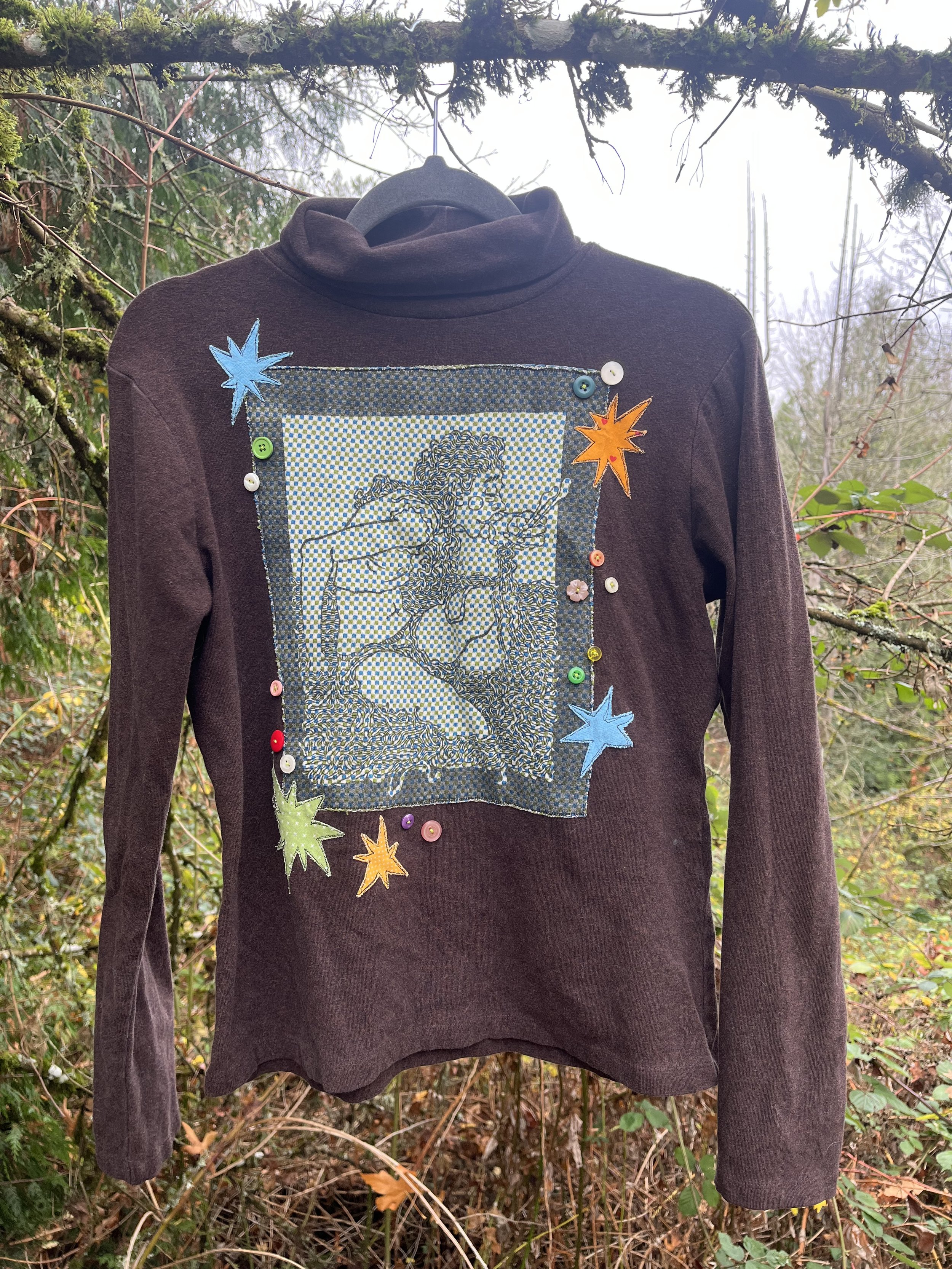 Noods Print - Applique Turtleneck