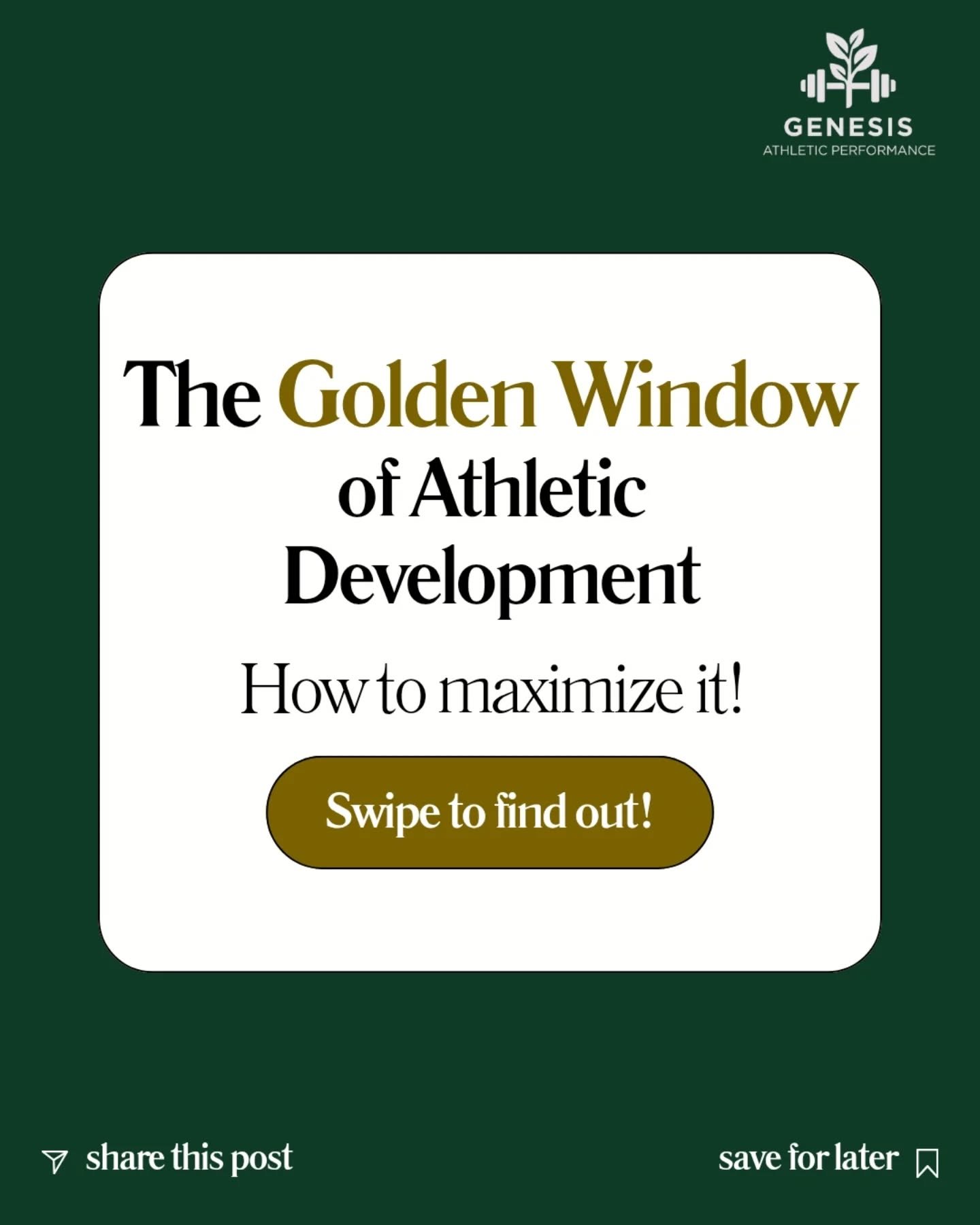 Not all training years are created equal. ⏳

Did you know that 1 year of effective movement training between the ages of 8 and 12 can be more impactful than 3 years of "catch-up" training later in life?‼️‼️

It&rsquo;s called the Neural Win