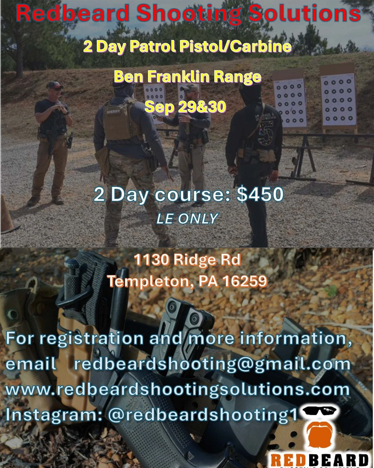 Due to unforseen circumstances, this course has been changed to just the first two day block, September 29 & 30. Slots still available!! Registration ends on September 25th!!
#training #lawenforcement #professional #professionaldevelopment #pers