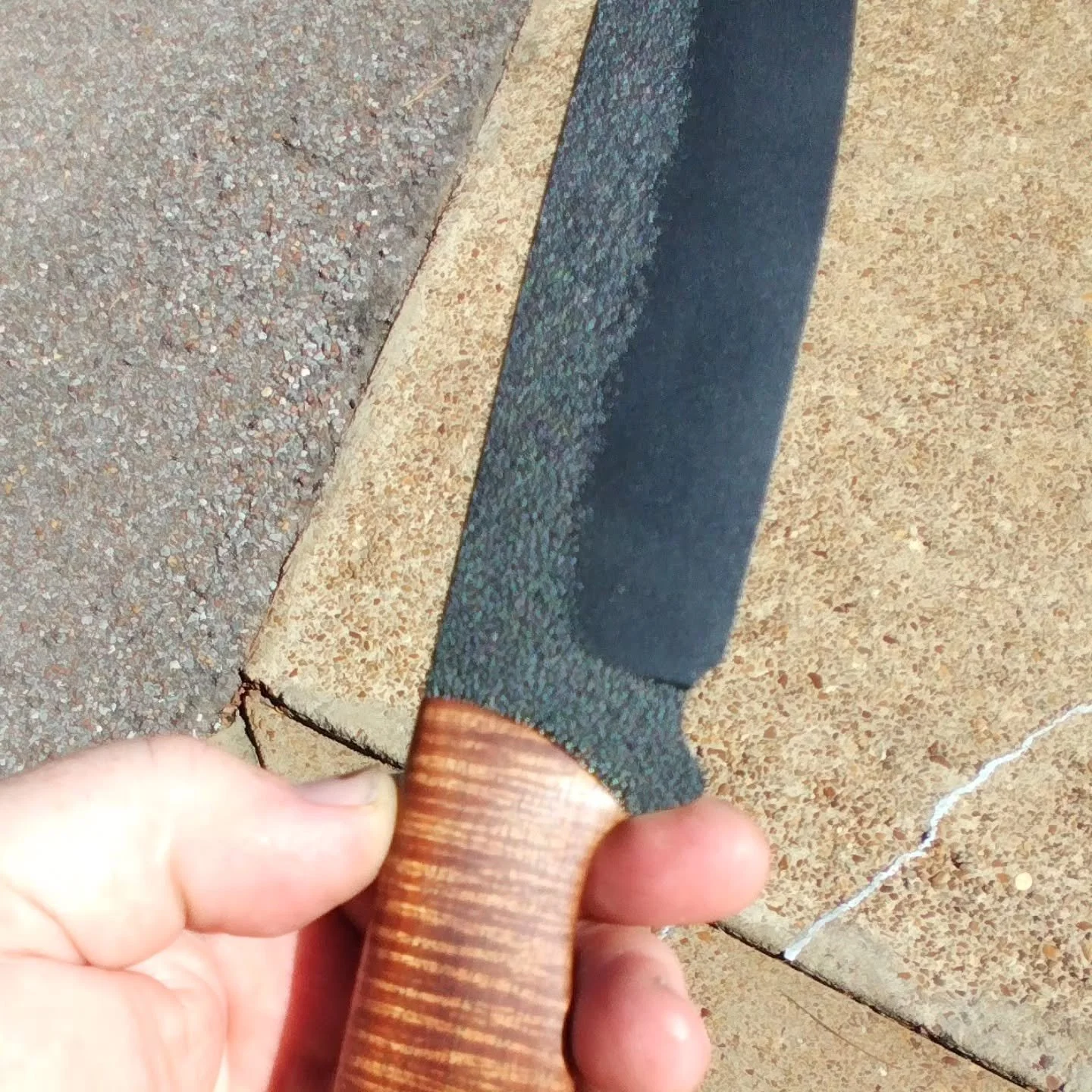 Another heritage blade. Got the flat black GunKote this time. Tasmanian Blackwood scales with hidden titanium pins. I designed this pattern about 20yrs ago, so this is the Mod1 knife. SOLD!!!!!
#knife #custommade #knifemaker #handmade #steel #blade