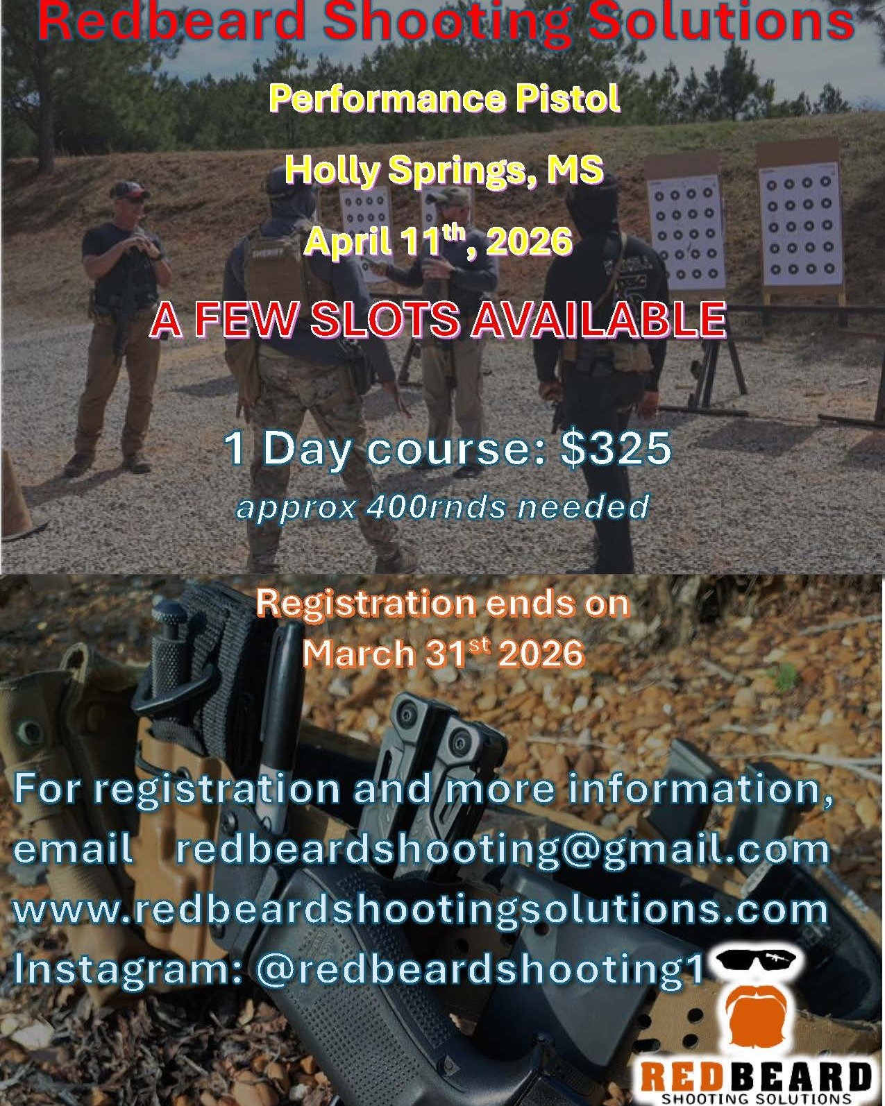 Less than a week to go. There are a couple of slots remaining for this performance based class, so registration is briefly still open. Get ready for the timer, get ready for steel, get ready for movement!

#professionaldevelopment #edc #2a #training 