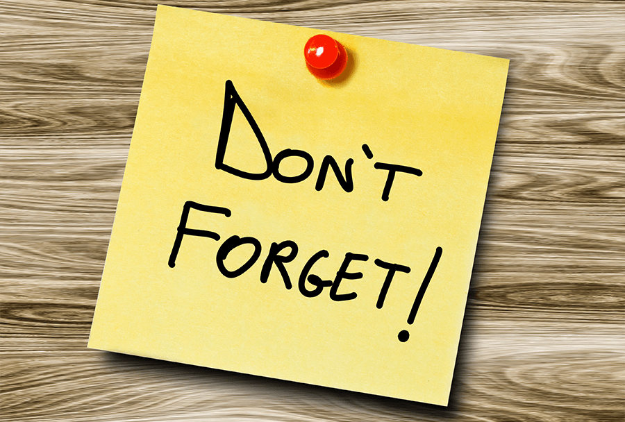 Don't Forget Banner