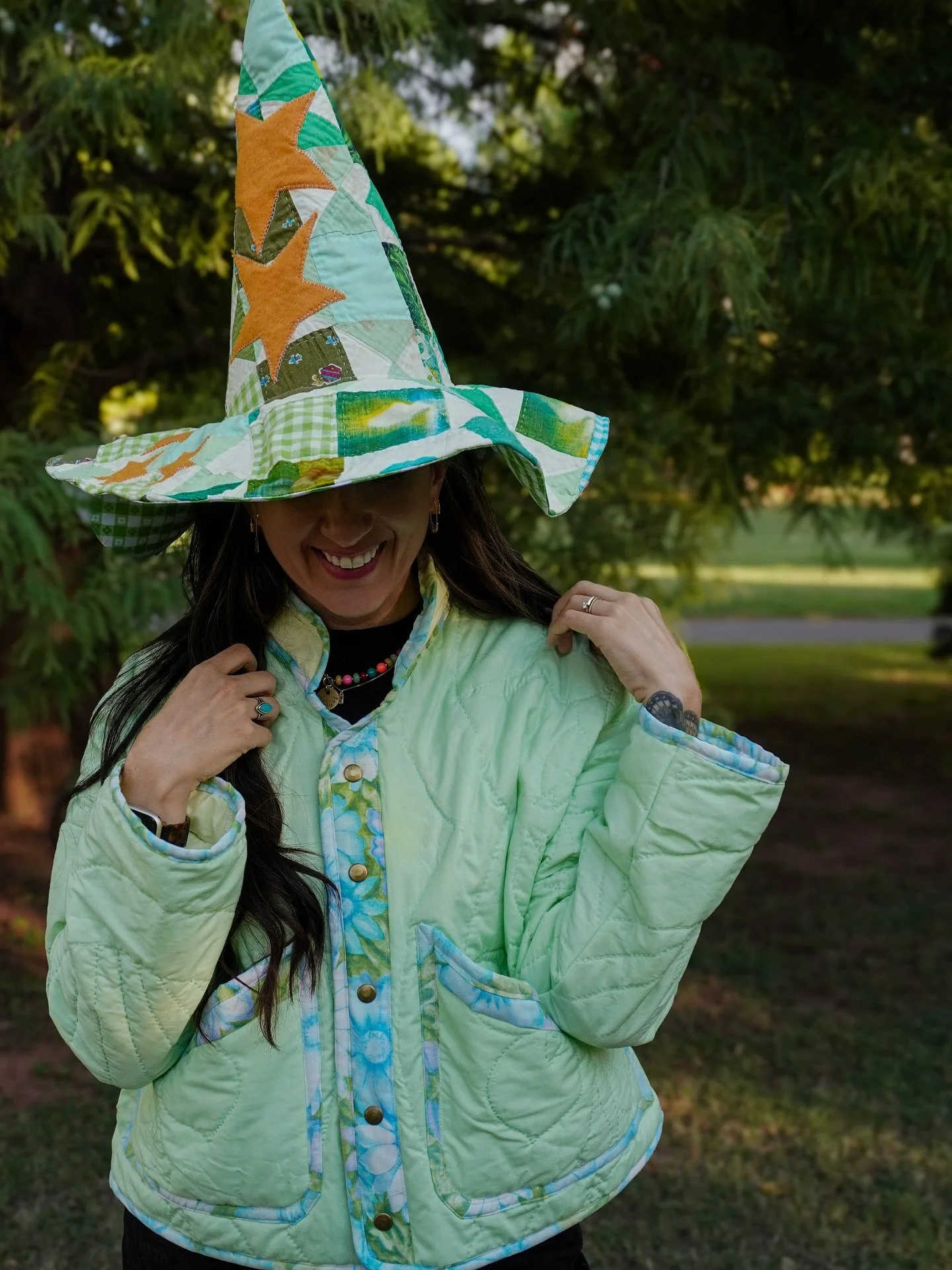 SURPRISE WITCHES✨
The drop is HERE&mdash;11 new pieces just hit the shop!

⚡️6 brand-new jackets
⚡️4 one-of-a-kind witch hats
⚡️pumpkin pillows
⚡️ghost pillows

I only have a handful of each, so snag your favorites quick! Plus, I refreshed some price