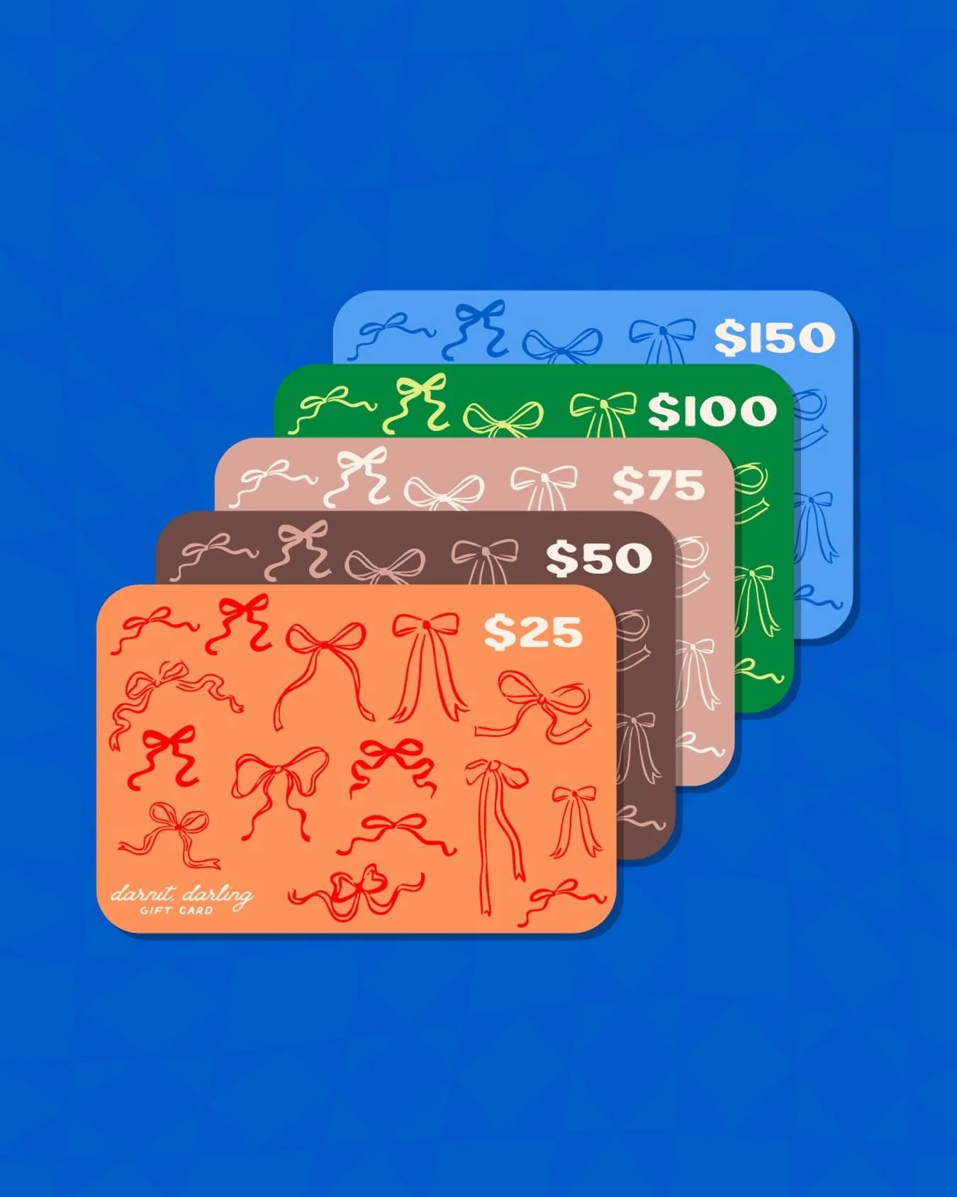 Darnit, Darling Gift Cards now available.✨ 

Share the magic of handmade pieces with someone you love. Our digital gift cards are delivered by email&mdash;either to you or directly to your recipient&mdash;making it easy to gift instantly or schedule 