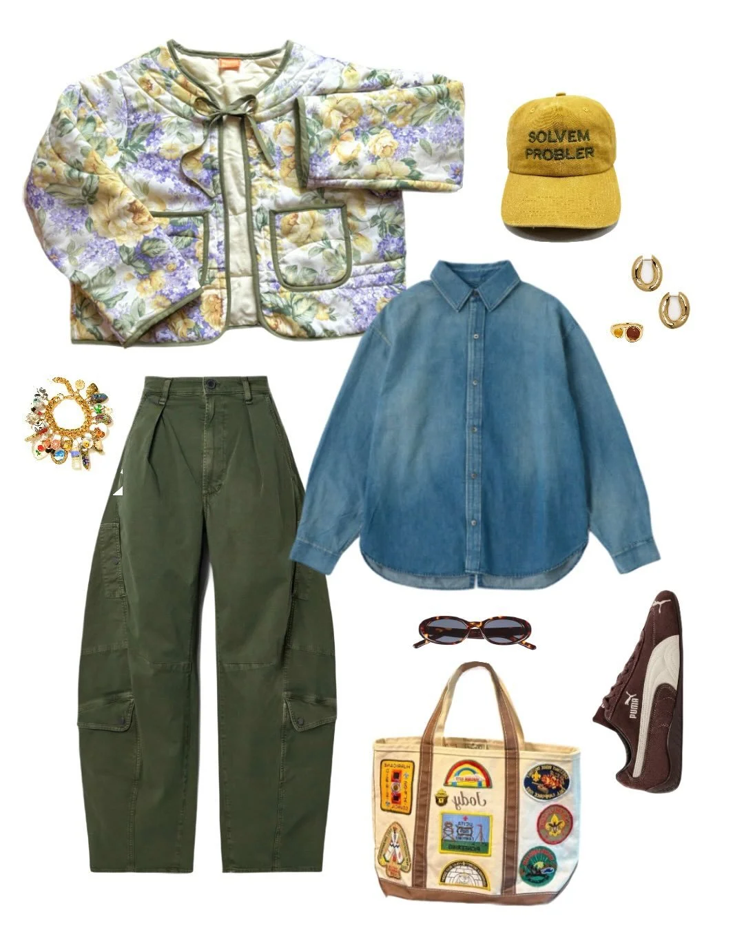 One of the ways I&rsquo;d style this dreamy Springtime Floral Jacket (L/XL)! These babies are seriously the most versatile jackets &mdash; cute dressed up, cute dressed down, and unbelievably comfortable. I kept the other one made from this blanket a