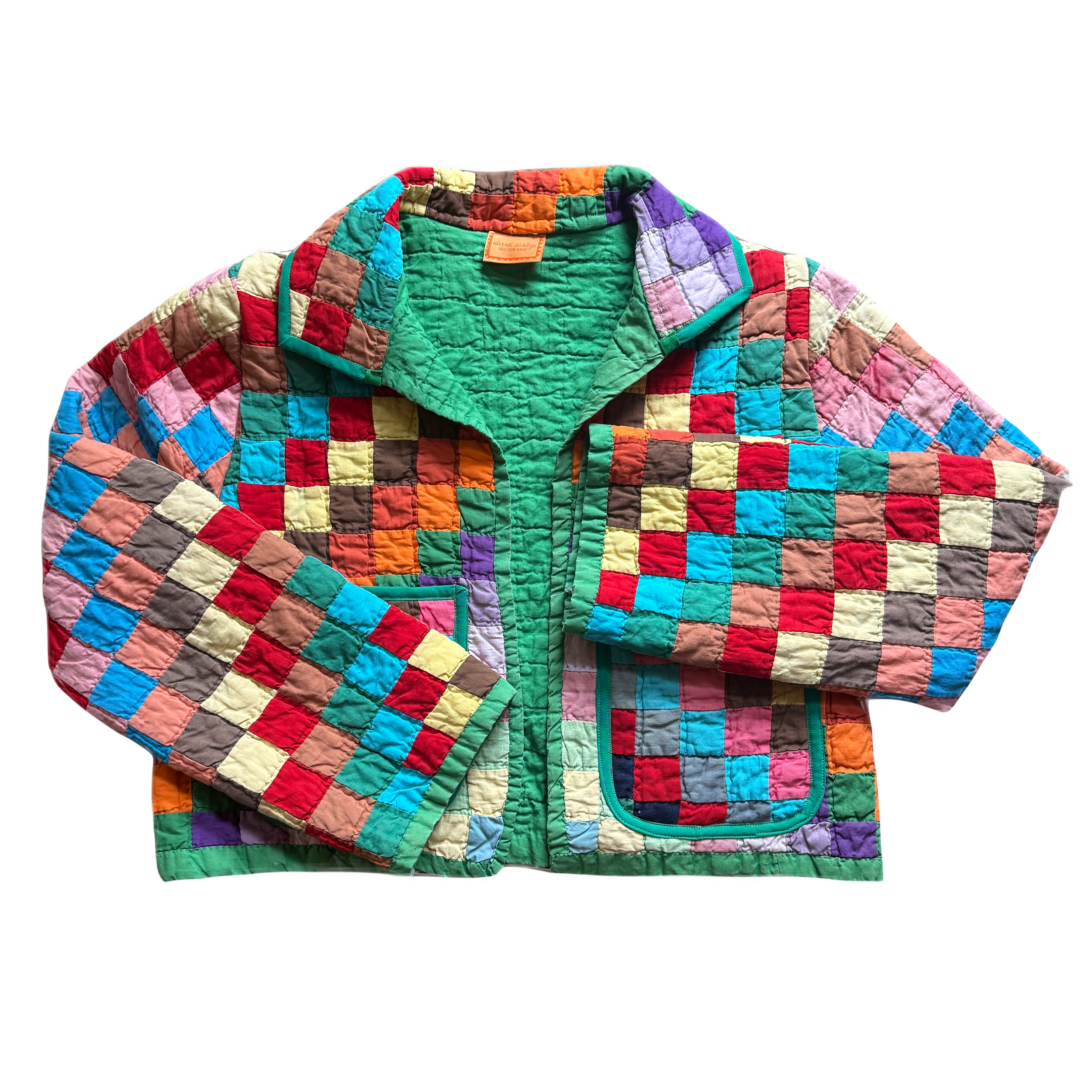 Vintage Rainbow - Quilt Jacket  - S