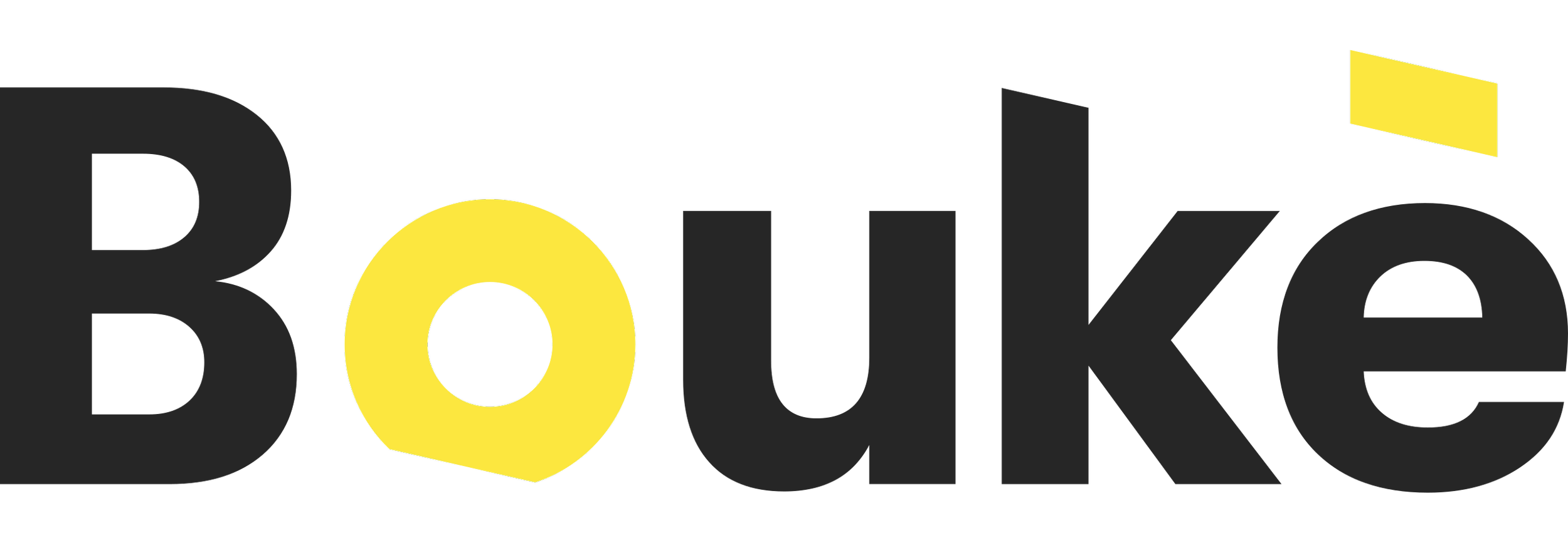 Bold black text spelling 'Boulke' with the letter 'O' in yellow and a yellow accent on the top right of the letter 'e'.