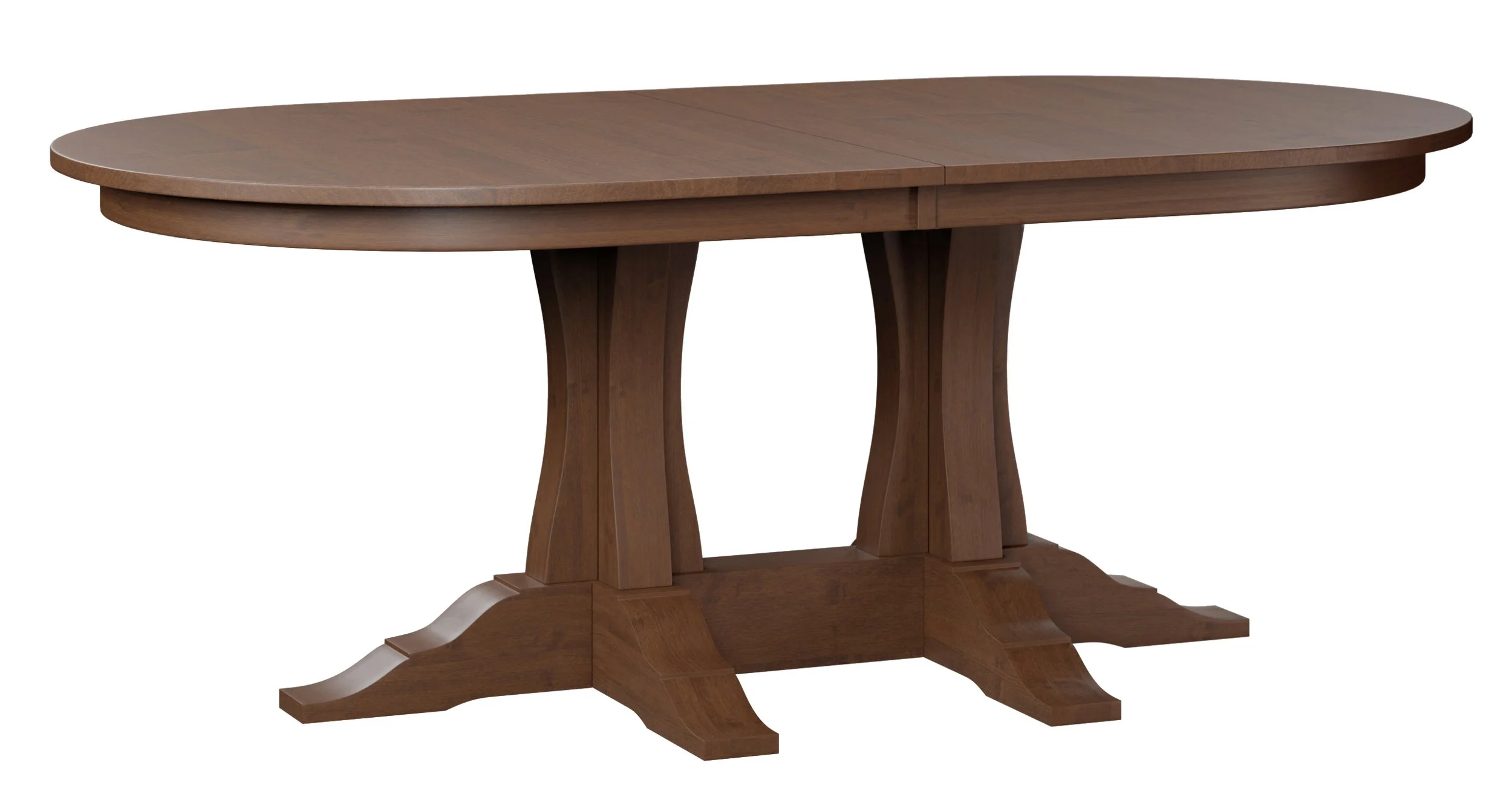 Keno Double Pedestal Table-1 Leaf-Top-Brown Maple-Earthtone Retouched.jpg