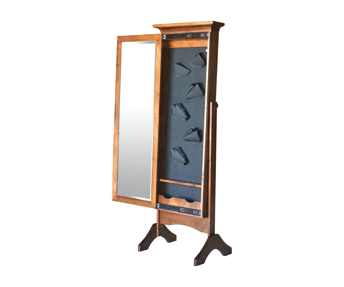 Cheval Mirror Gun Cabinet