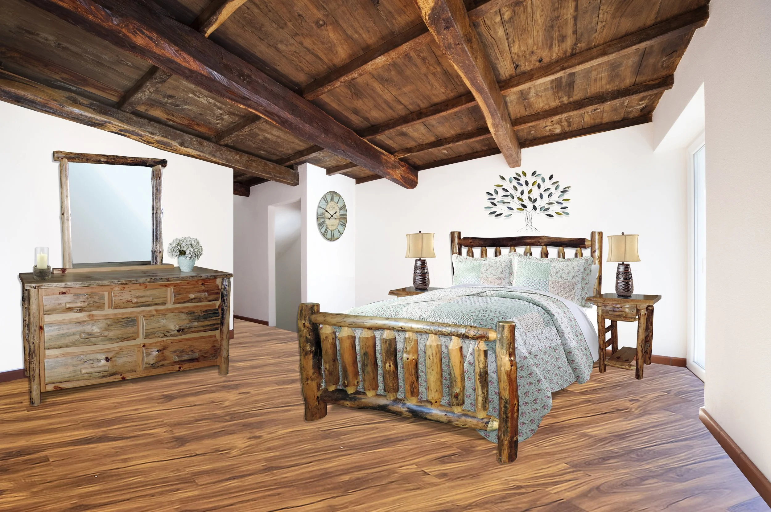 Log bed Log cabin