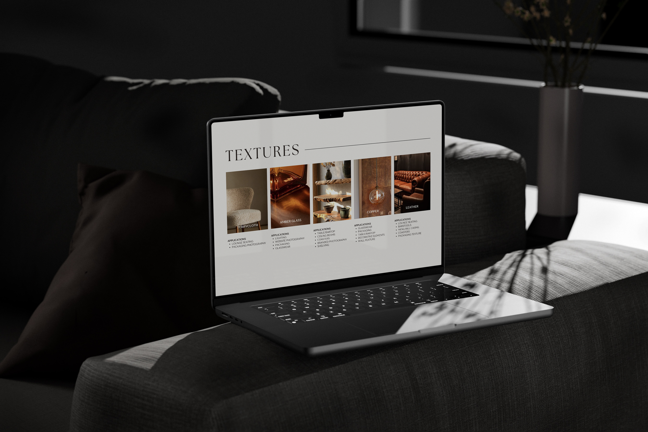 Texture palette within a brand identity—carefully curated to enhance the local business storefront with intentional design elements that reflect the brand’s personality. Every detail crafted to create a cohesive and memorable customer experience.