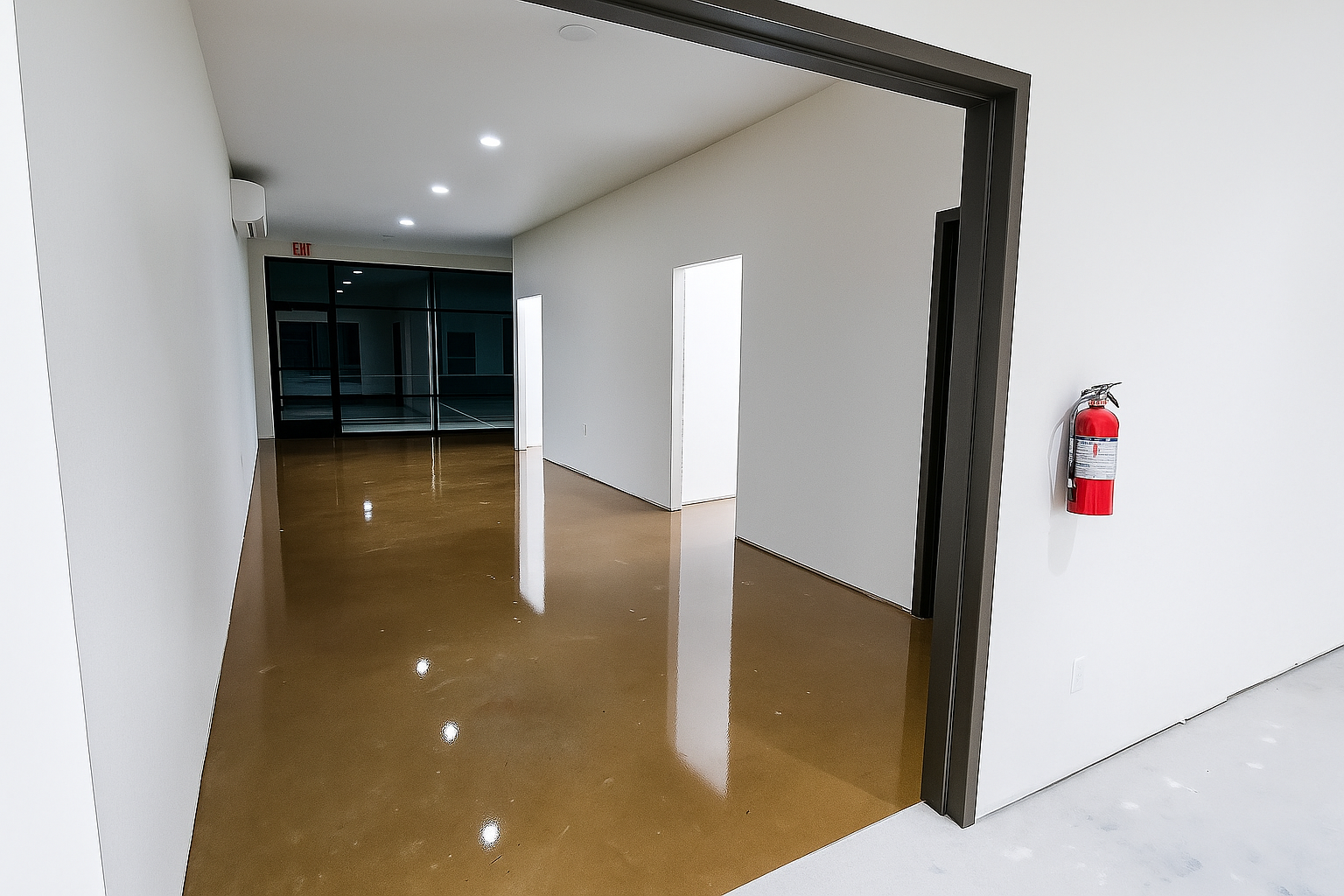 Commercial flex space building exterior in New Braunfels TX, midway between Austin and San Antonio.