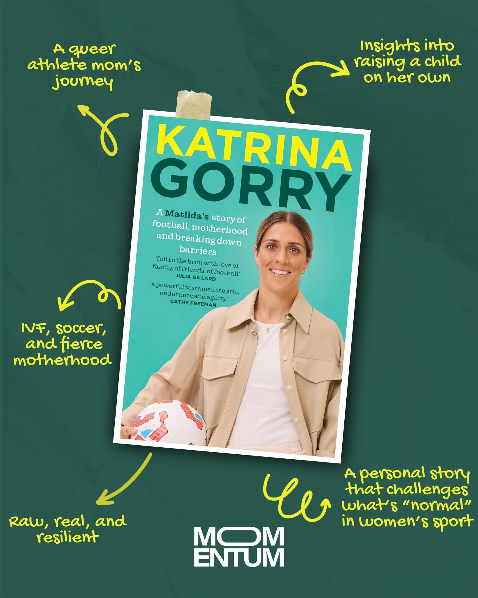 🏳️&zwj;🌈 Pride Month Book Club Pick 🏳️&zwj;🌈

You needed this book yesterday!

Katrina Gorry: A Matilda&rsquo;s Hero&rsquo;s Story is more than a memoir, it&rsquo;s the real, raw story of a fellow athlete navigating elite football, IVF, solo moth