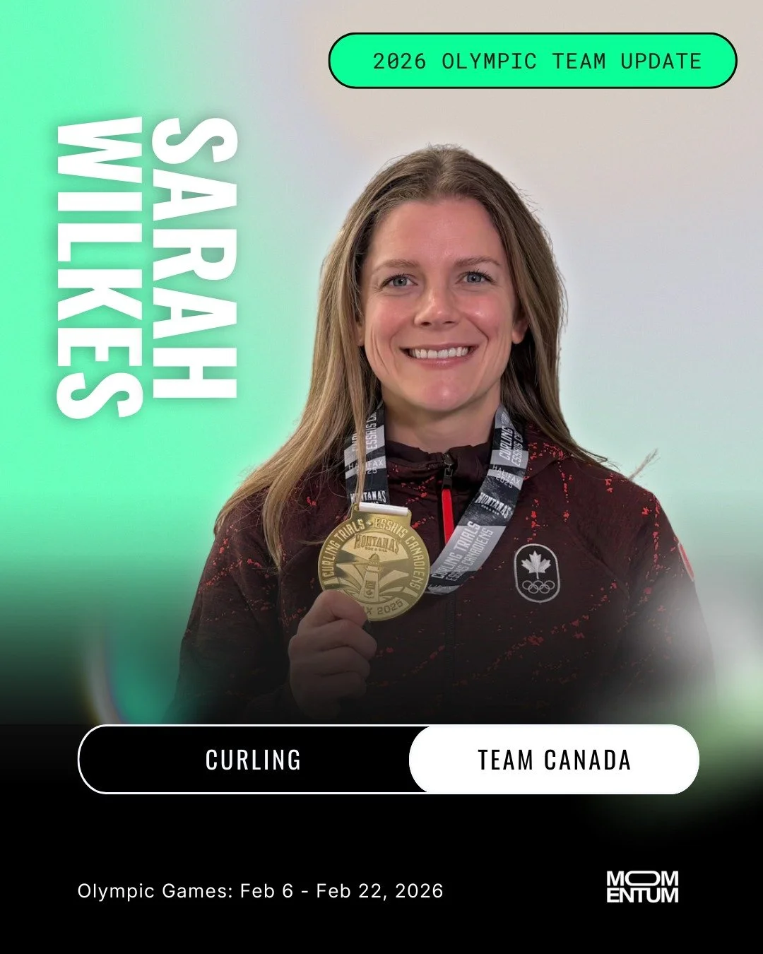 🚨 BIG NEWS! 🚨

Sarah Wilkes has been officially named to the Milano Cortina 2026 Canadian Olympic Team, and she&rsquo;s doing it as an athlete mom! ❤️&zwj;🔥🇨🇦

Since joining @team_homan in 2020&ndash;21, @sarahwilkes_ has been part of one of the