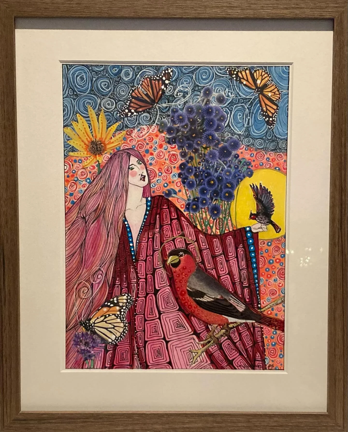 Merry Christmas to me! &ldquo;In August&rdquo; is a new acquisition created by my very talented and inspirational friend @signelangford64  #originalartwork #northumberlandartists #beautifyingtheworld