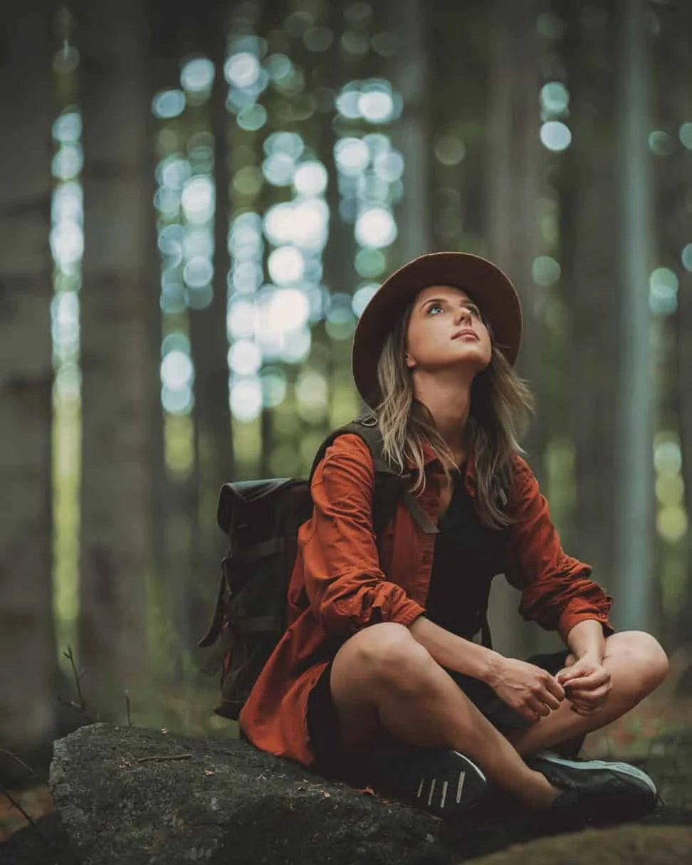 woman healing from abusive relationship in the outdoors