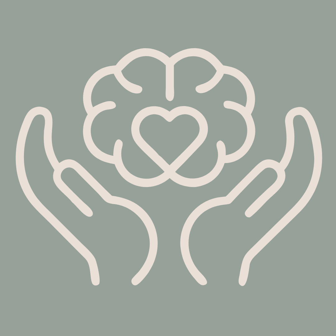 hands holding brain icon
