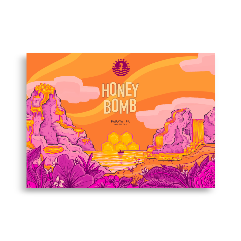 Honey Bomb IPA Poster